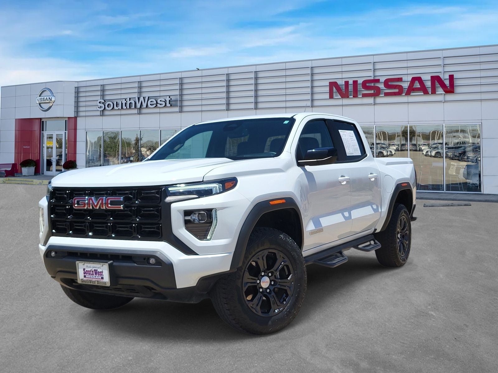2024 GMC Canyon Elevation in Summit White — front three-quarter view