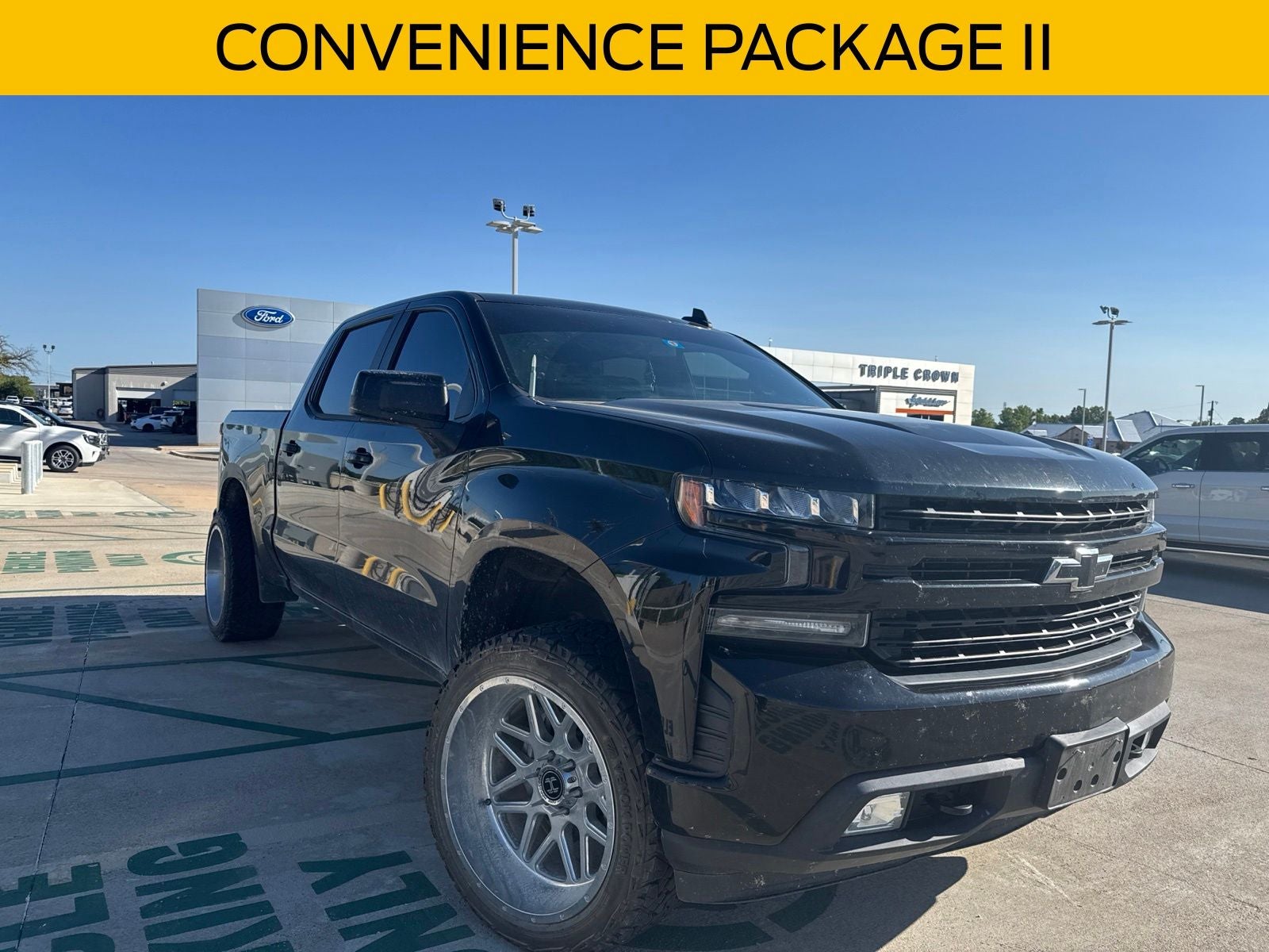 2020 Chevrolet Silverado 1500 RST in Black — front three-quarter view