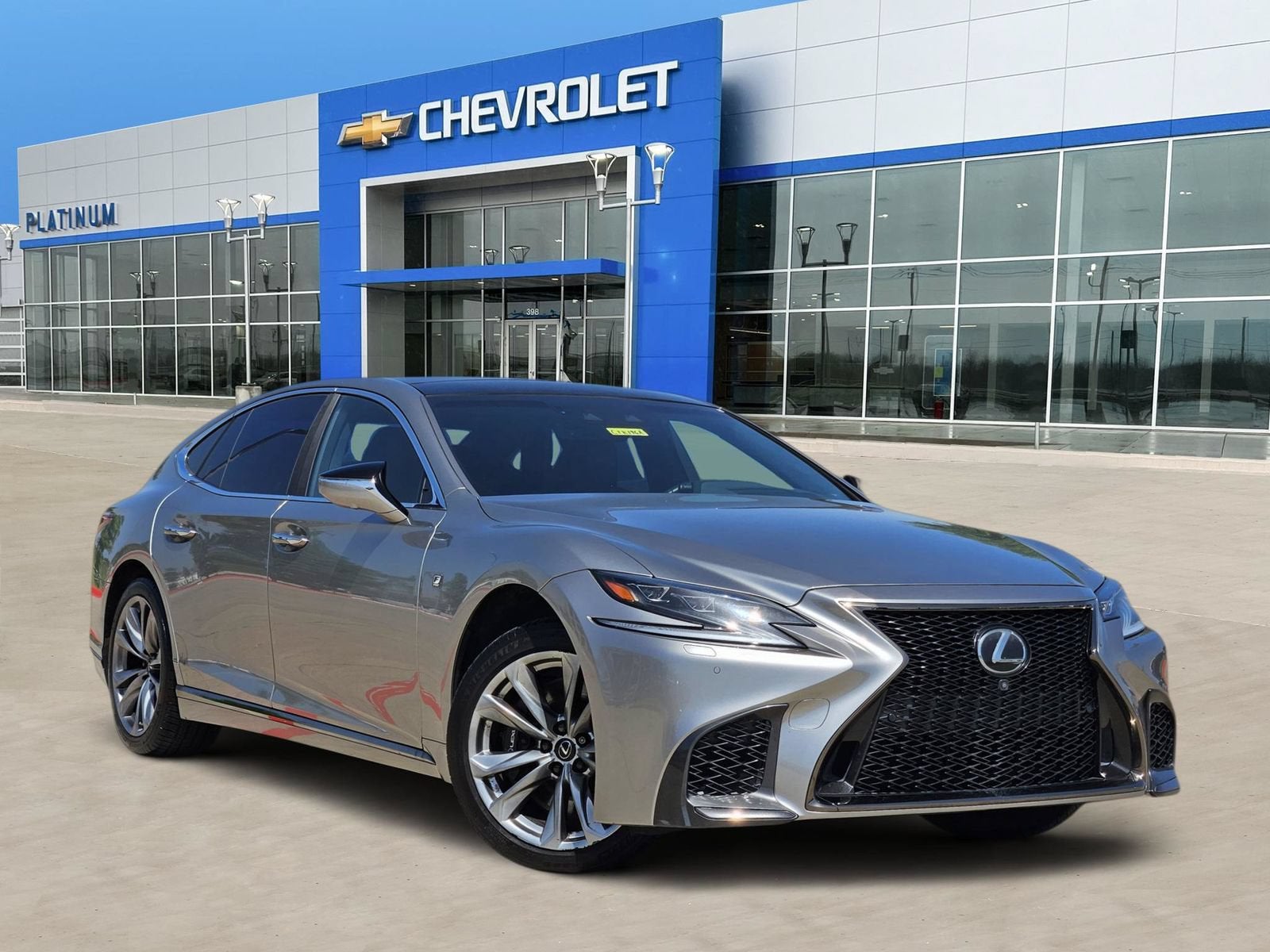 2018 Lexus LS 500 F Sport in Silver — front three-quarter view