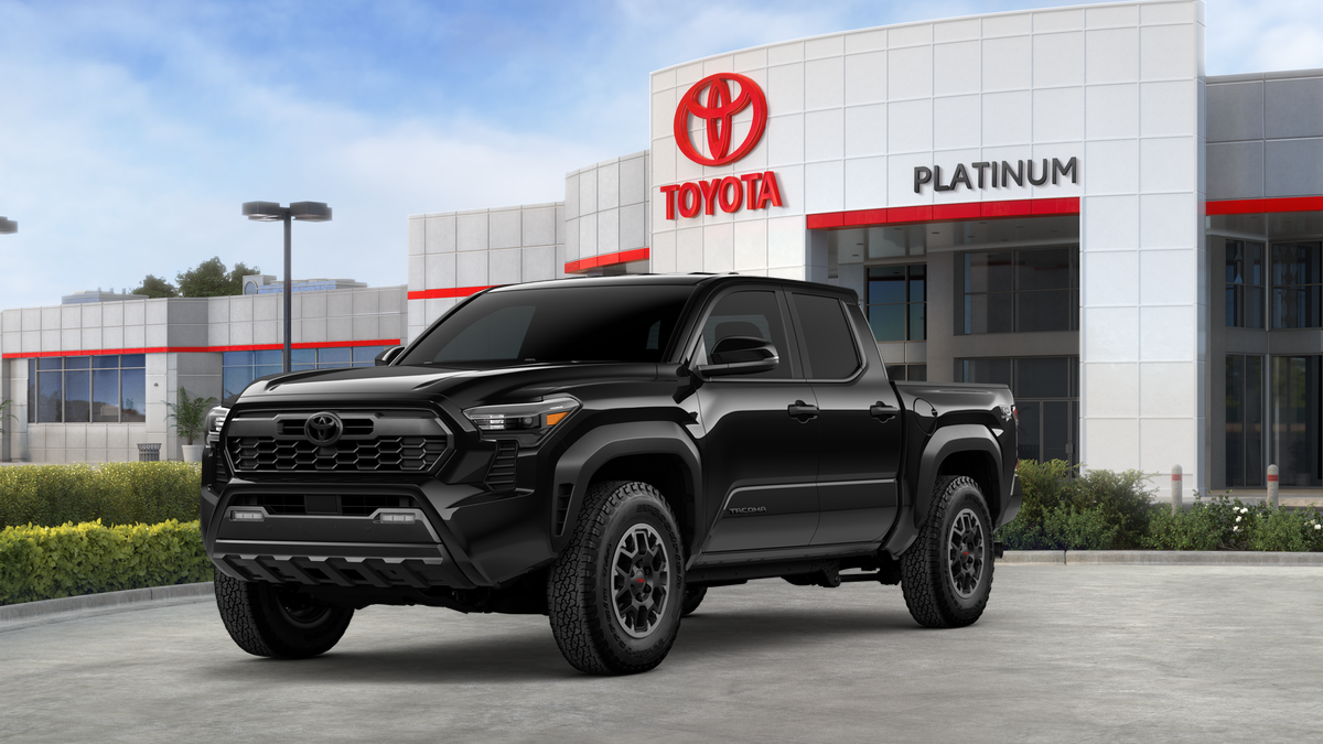2026 Toyota Tacoma TRD Off-Road in Black — front three-quarter view