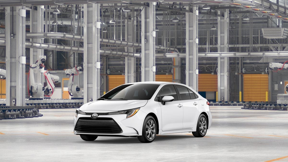 2026 Toyota Corolla LE in Ice Cap — front three-quarter view