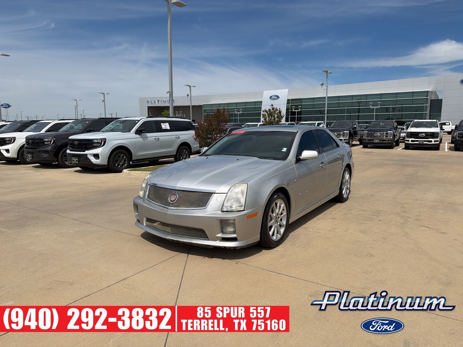 2006 Cadillac STS-V Base in Light Platinum — front three-quarter view