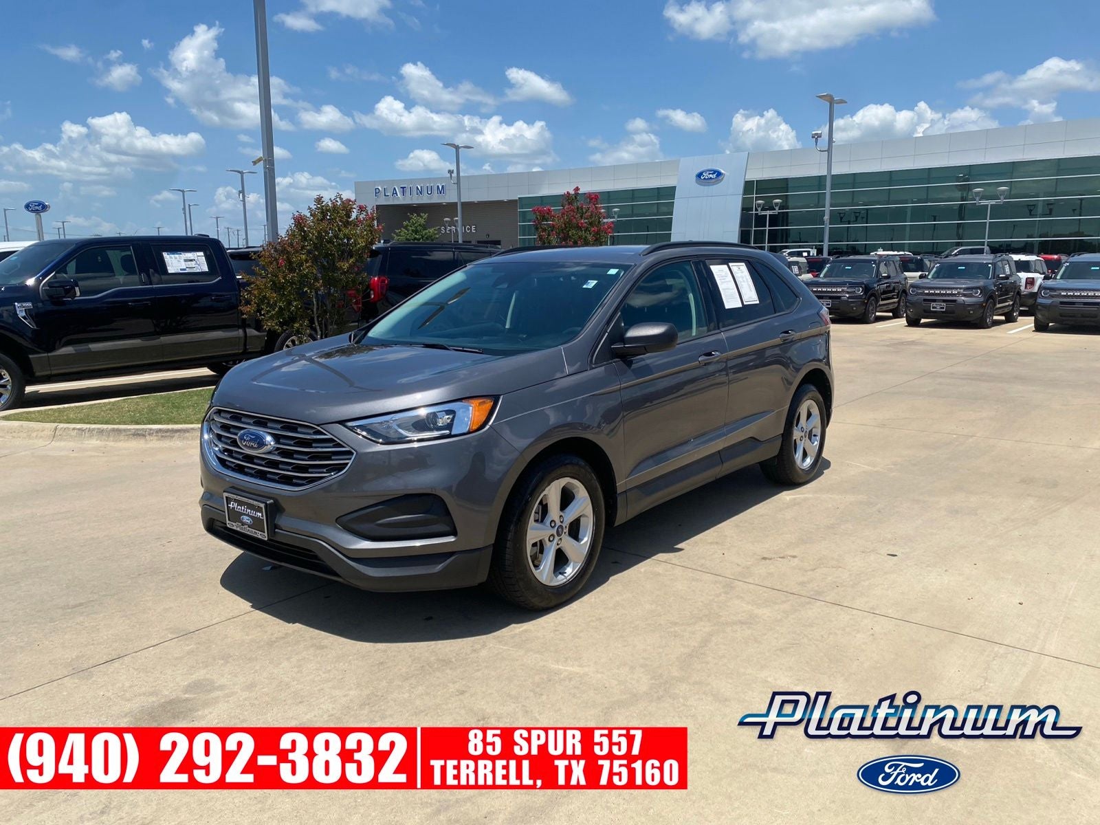 2021 Ford Edge SE in Carbonized Gray Metallic — front three-quarter view